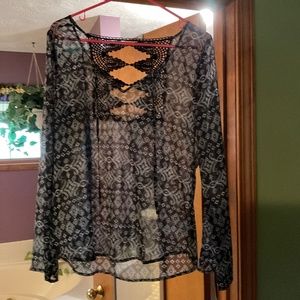 Maurices sheer long-sleeve top